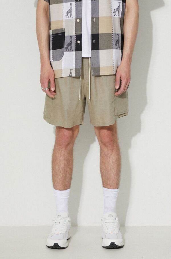 Corridor Lanene kratke hlače Corridor zelena barva