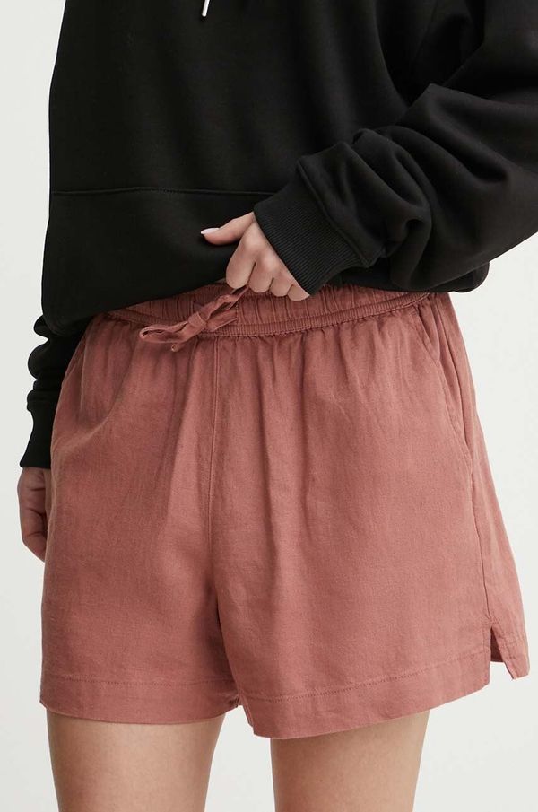 Roxy Lanene kratke hlače Roxy Lekeitio roza barva, ERJNS03490