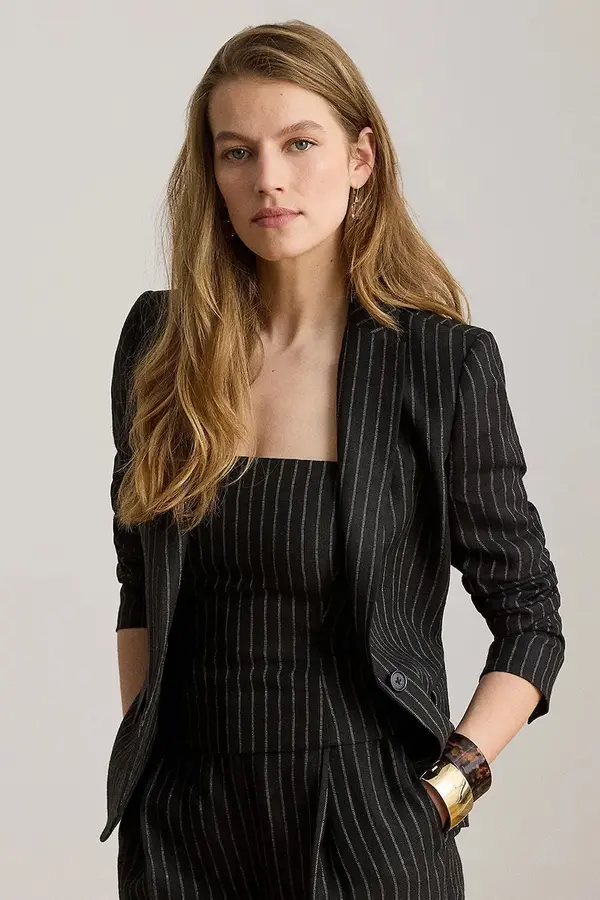 Lauren Ralph Lauren Lauren Ralph Lauren enoredni suknjič ženski lanen