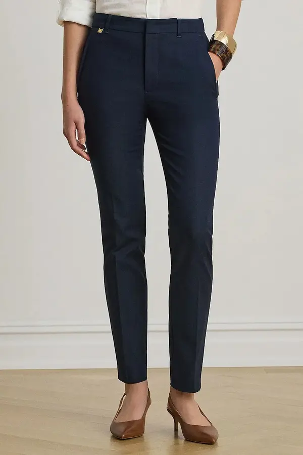 Lauren Ralph Lauren Lauren Ralph Lauren hlače ženske z bombažem