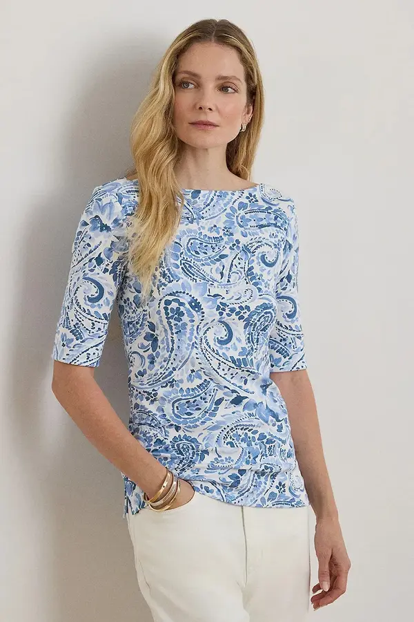 Lauren Ralph Lauren Lauren Ralph Lauren majica z dolgimi rokavi ženska bombažna