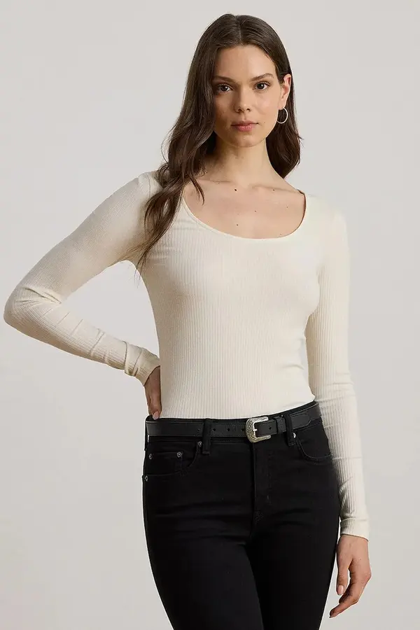 Lauren Ralph Lauren Lauren Ralph Lauren majica z dolgimi rokavi ženska z bombažem