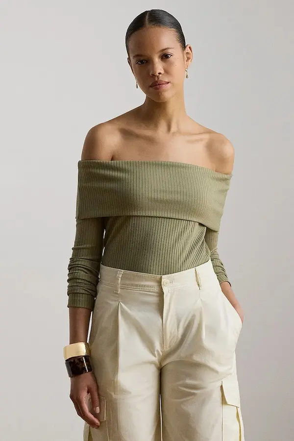 Lauren Ralph Lauren Lauren Ralph Lauren majica z dolgimi rokavi ženska z viskozo