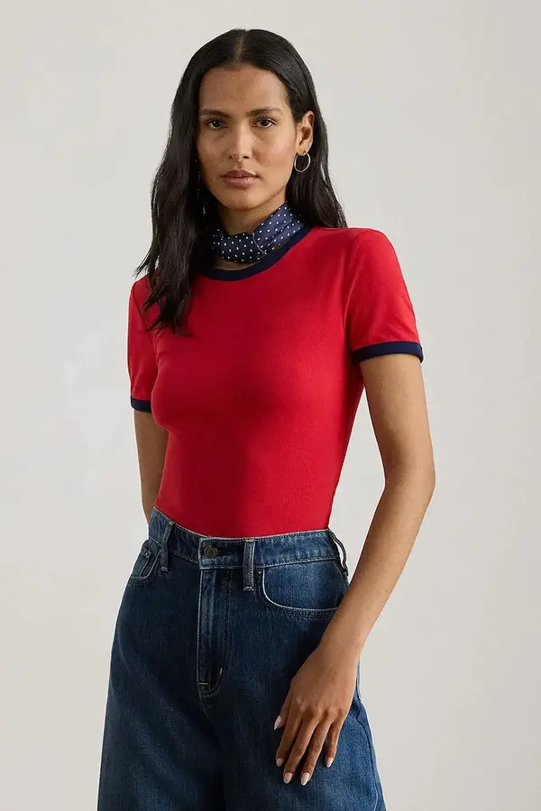 Lauren Ralph Lauren Lauren Ralph Lauren osnovna kratka majica ženska z bombažem