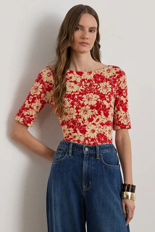 Lauren Ralph Lauren Lauren Ralph Lauren osnovna kratka majica ženska z bombažem
