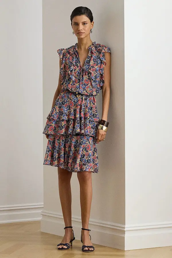 Lauren Ralph Lauren Lauren Ralph Lauren poletna obleka bombažna