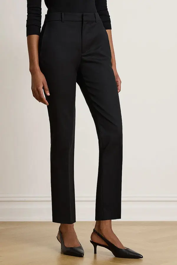 Lauren Ralph Lauren Lauren Ralph Lauren slim hlače ženske bombažne z elastanom