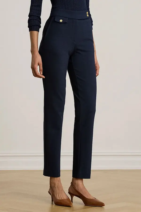 Lauren Ralph Lauren Lauren Ralph Lauren slim hlače ženske z viskozo