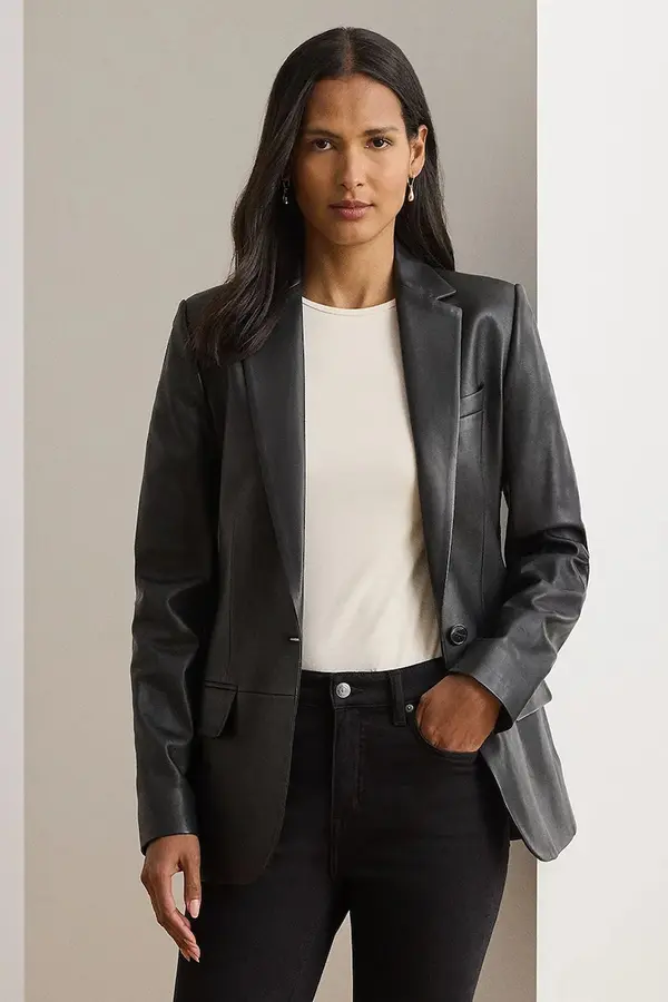 Lauren Ralph Lauren Lauren Ralph Lauren suknjič ženski usnjen