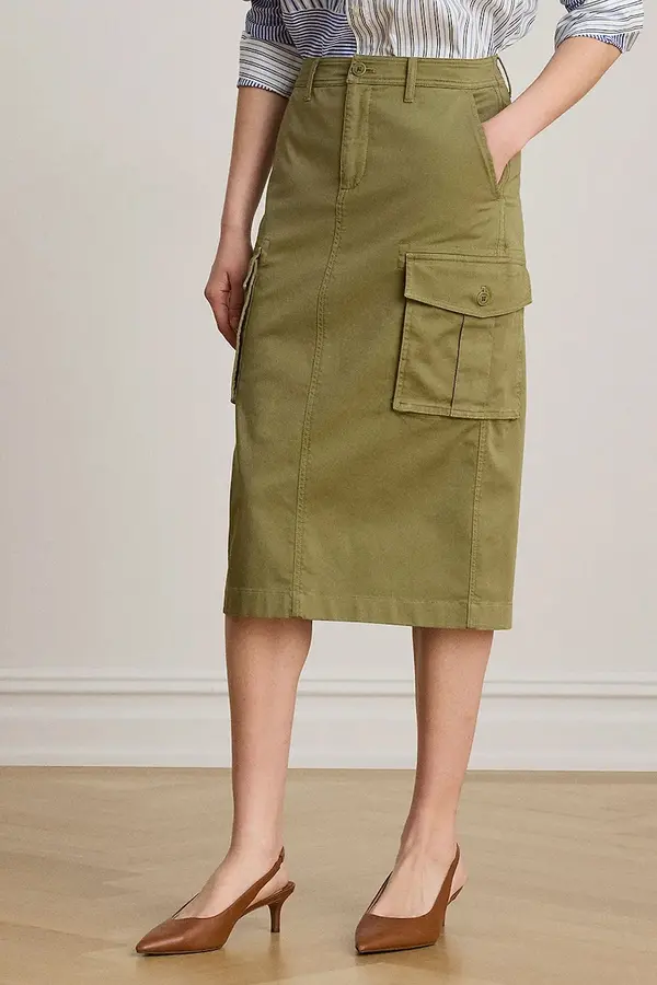 Lauren Ralph Lauren Lauren Ralph Lauren svinčnik krilo iz bombaža z elastanom