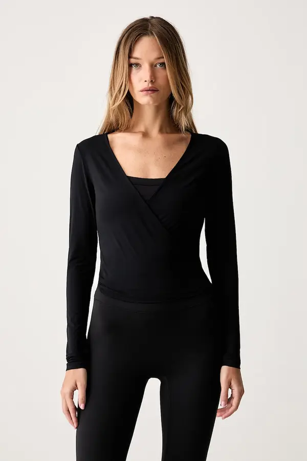 Le Privé Le Privé bluza na preklop ženska SOFTSKIN BALLET TOP