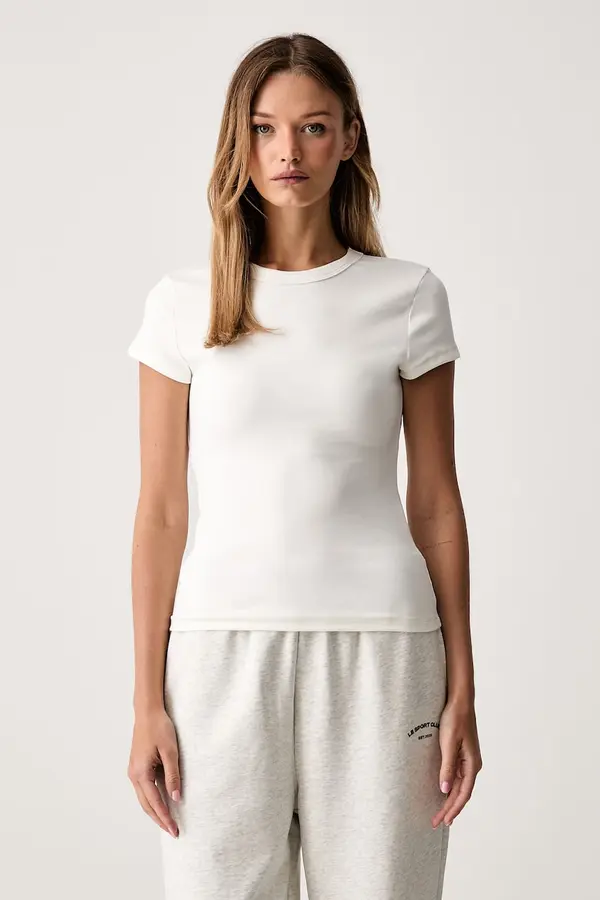 Le Privé Le Privé kratka majica ženska bombažna z elastanom BABY T-SHIRT BLANC