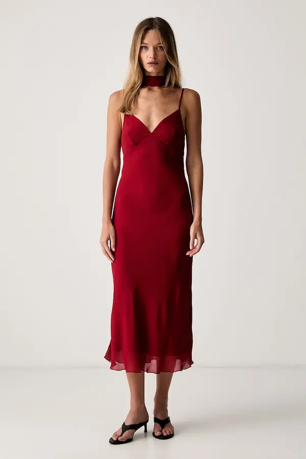 Le Privé Le Privé obleka viskozna FELICE CHIFFON ROUGE