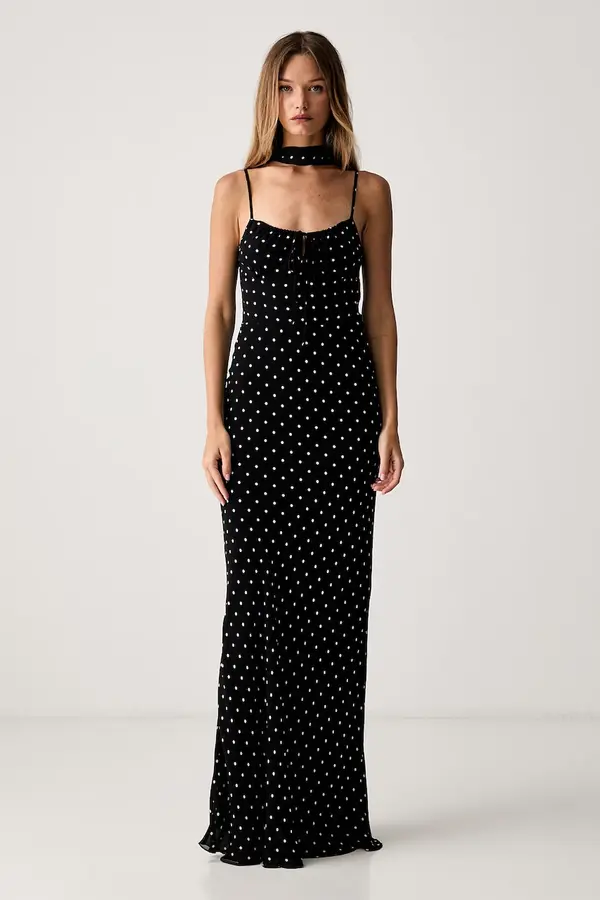 Le Privé Le Privé obleka viskozna ROSELINE CHIFFON DOTS