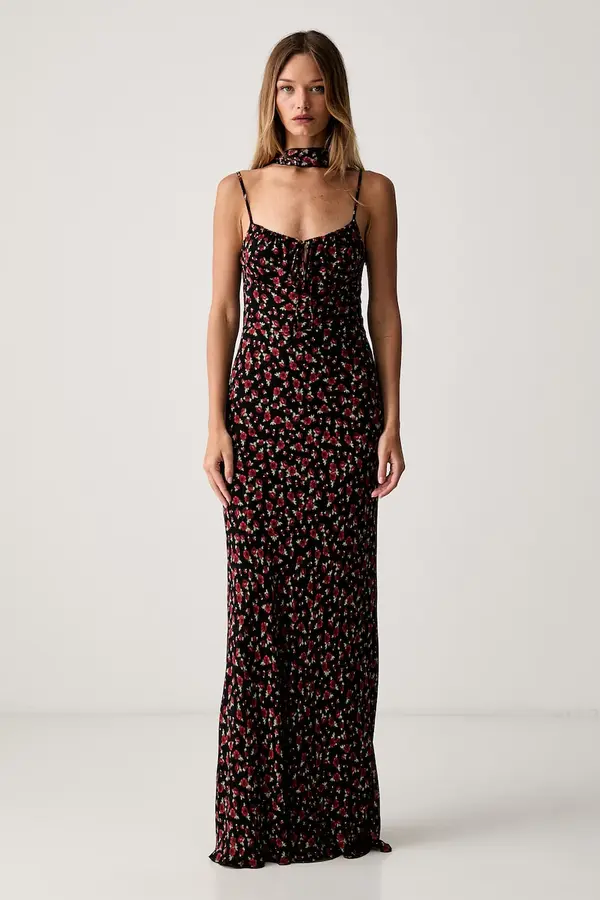 Le Privé Le Privé obleka viskozna ROSELINE CHIFFON FLEUR