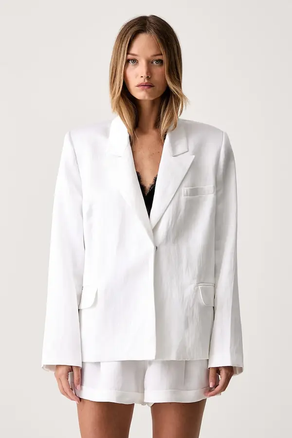 Le Privé Le Privé suknjič ženski z viskozo FRANCOISE BLAZER BLANC