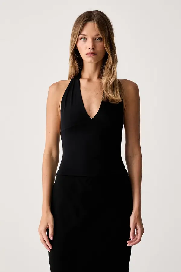 Le Privé Le Privé top ženski z modalom GINNY TOP NOIR