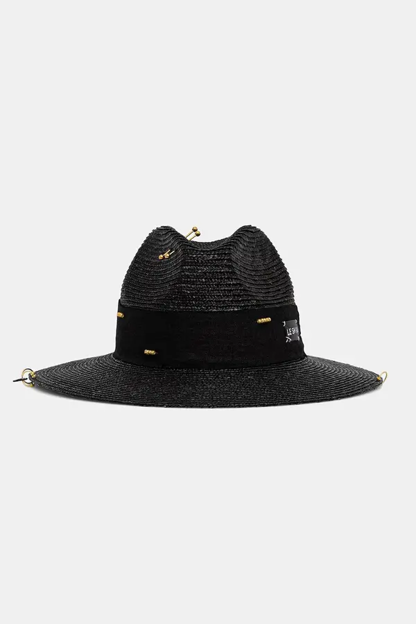LE SH KA headwear LE SH KA slamnik pleten Black Fedora