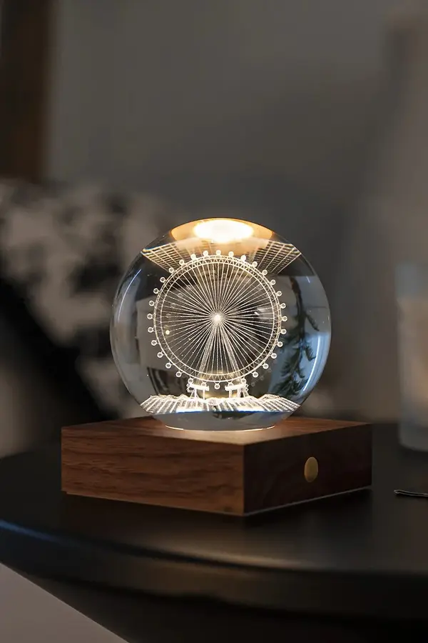 Gingko Design Led brezžična svetilka Gingko Design Amber Crystal Light