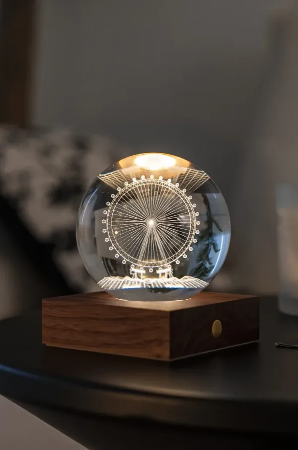 Gingko Design Led brezžična svetilka Gingko Design Amber Crystal Light