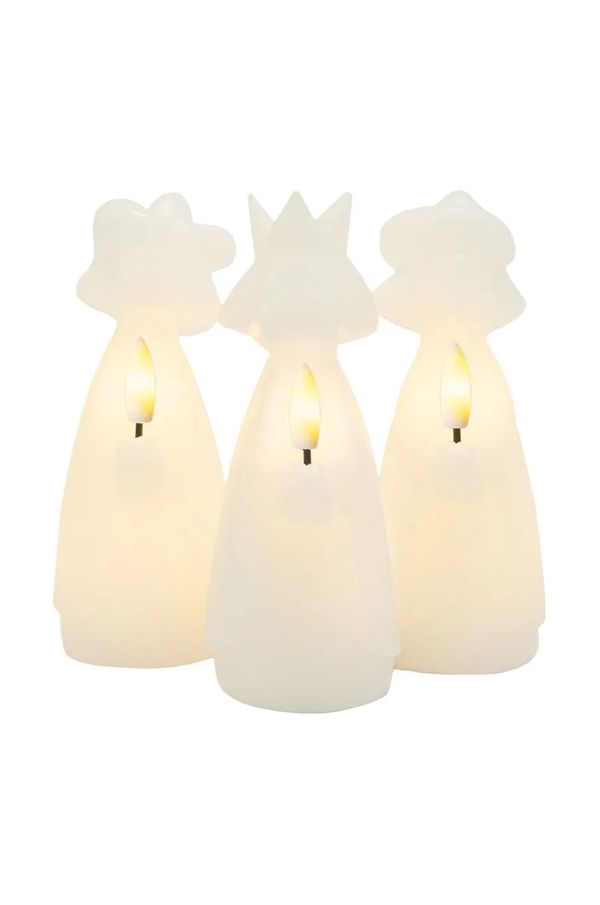 Sirius Led komplet božičnih okraskov Sirius Maria Tre Konger 3-pack bela barva