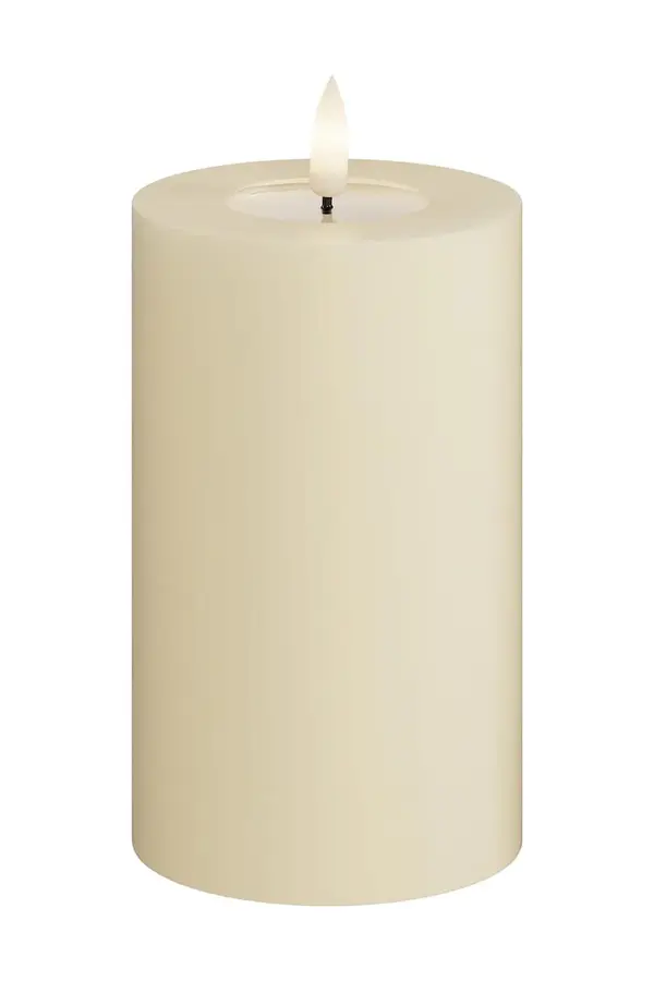 Deluxe Homeart Led sveča Deluxe Homeart Cream Bloklys 7,5 x 12,5 cm