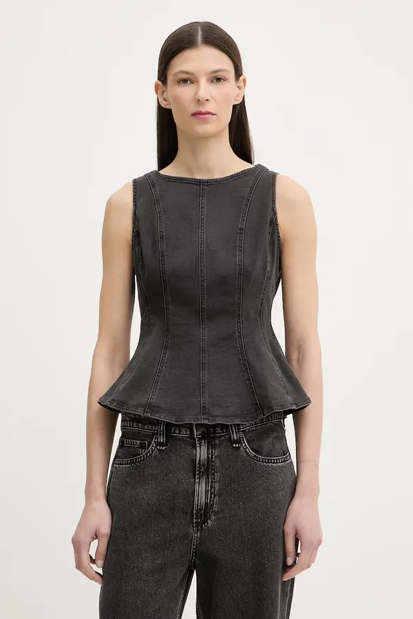 Levi's Levi's bluza ženska denimasta PEPLUM SEAMED DENIM