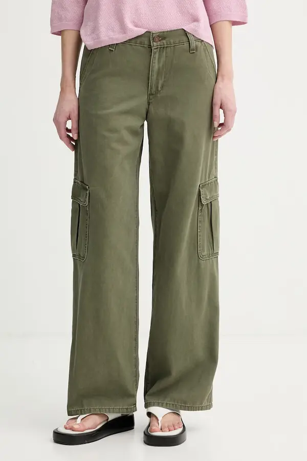 Levi's Levi's Cargo hlače ženske bombažne SUPERLOW LOOSE CARGO ND