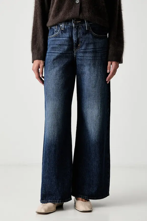 Levi's Levi's kavbojke s širokimi hlačnicami ženske MIDDY WIDE LEG