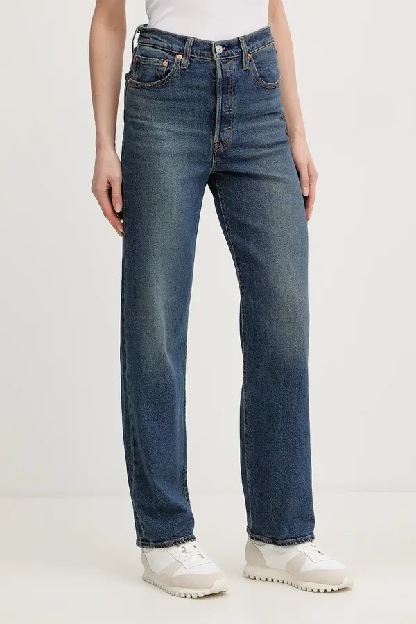 Levi's Levi's kavbojke straight kroja ženske RIBCAGE STRAIGHT ANKLE