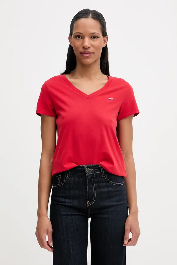 Levi's Levi's kratka majica ženska bombažna PERFECT VNECK