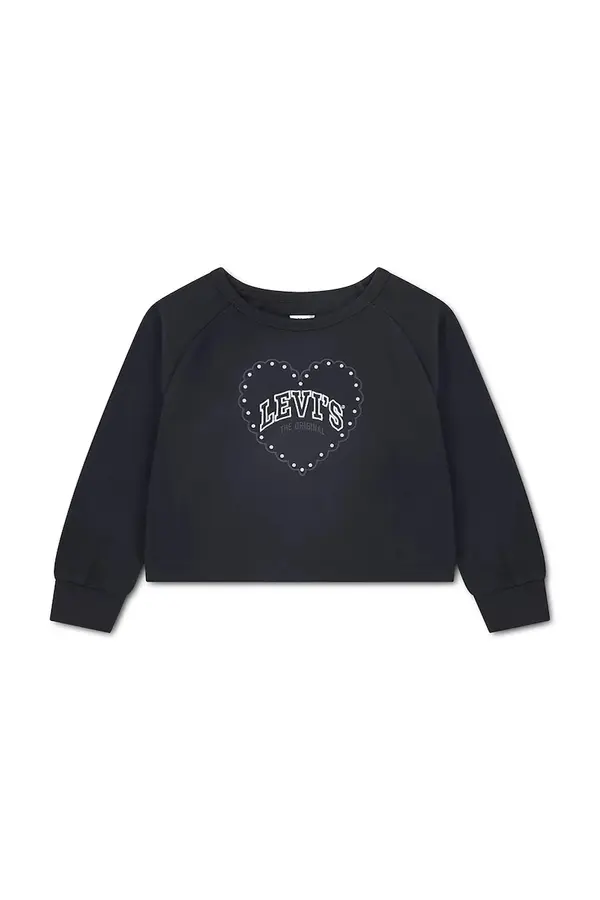 Levi's Levi's majica z dolgimi rokavi otroška z bombažem HEART KNIT TOP