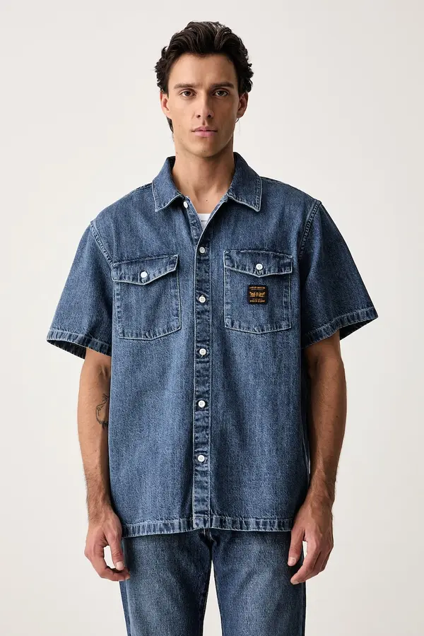 Levi's Levi's srajca moška bombažna SS WORKER - WW x WORKWEAR