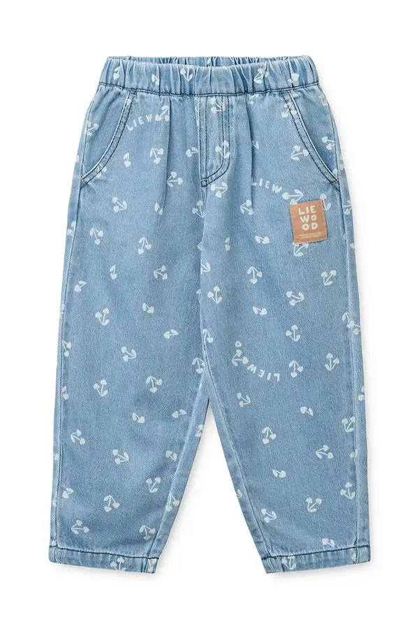 Liewood Liewood loose kavbojke otroške Borris Light Printed Denim Pants