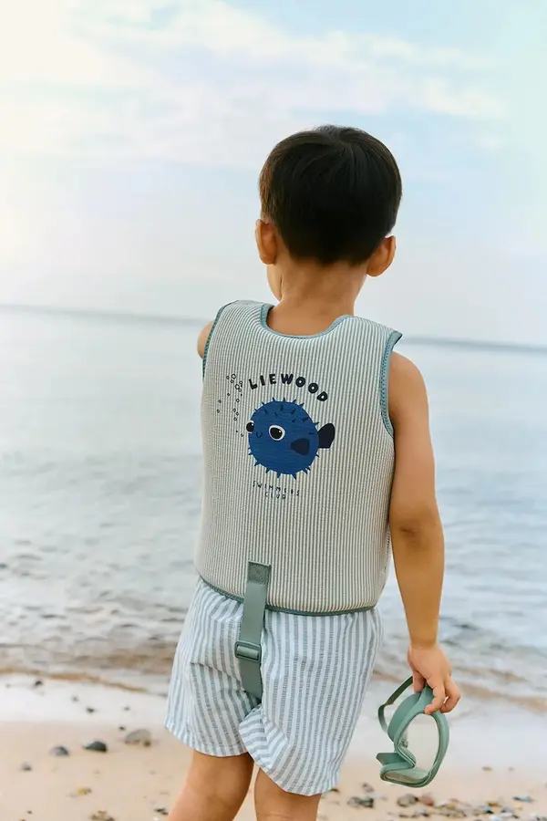 Liewood Liewood Plavalni jopič Dove Seersucker Swim Vest