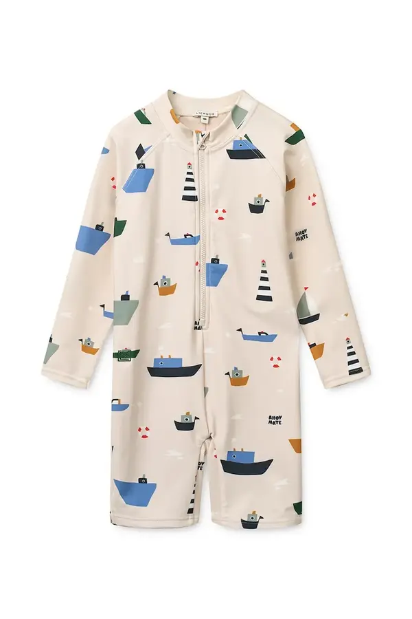 Liewood Liewood plažni kombinezon otroški Max Printed LS Swim Jumpsuit
