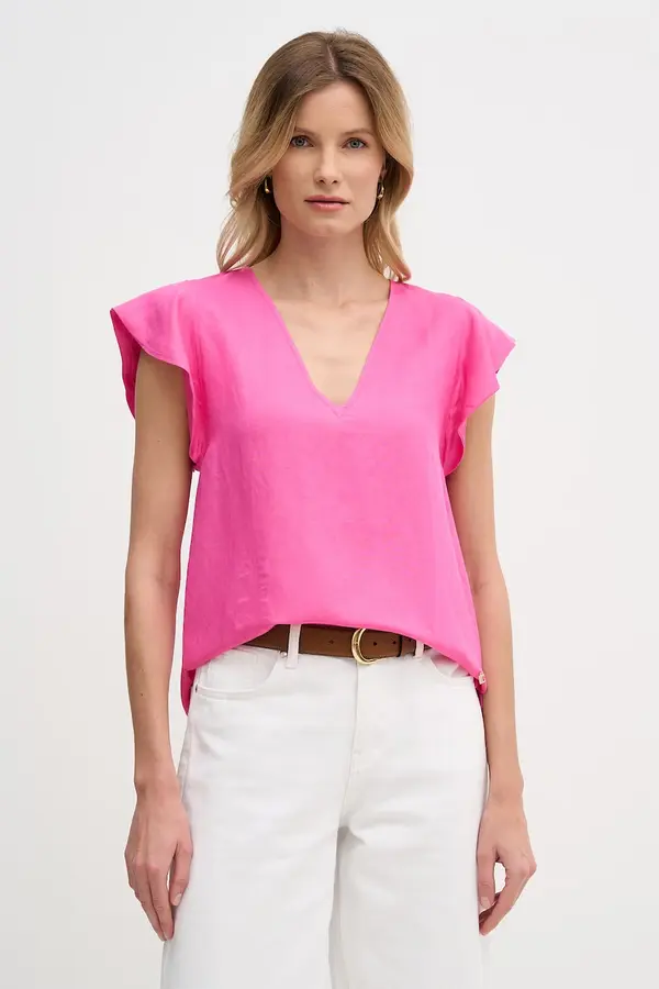 Lola Casademunt Lola Casademunt bluza ženska z lanom