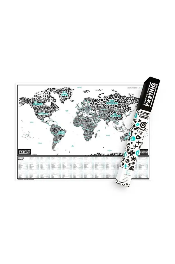 Luckies of London Luckies of London Zemljevid-praskanka Luckies of London F*#?ING Scratch Map