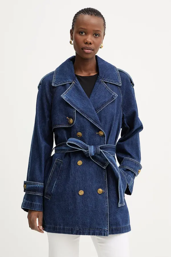 Luisa Spagnoli Luisa Spagnoli kratek trenčkot ženski denim Vescovo