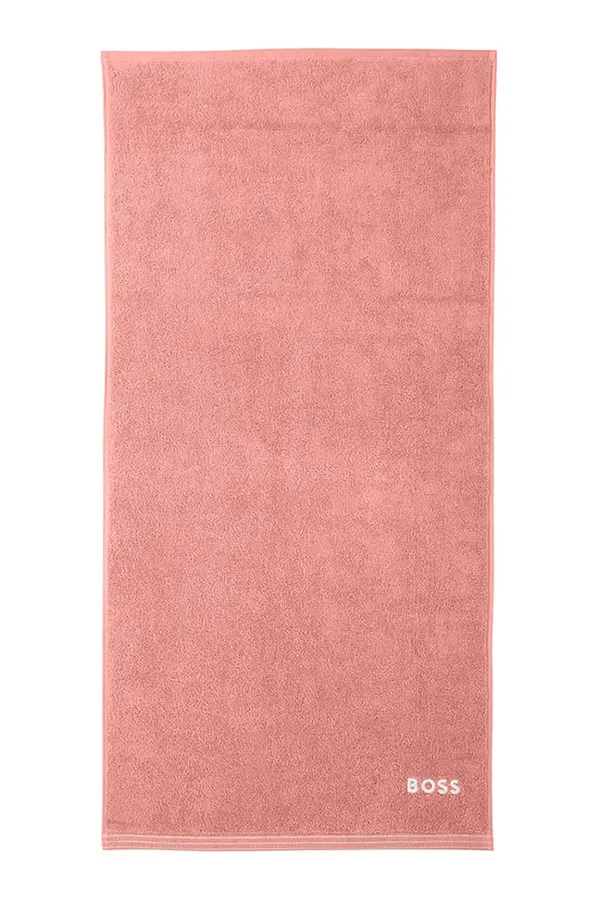 BOSS Majhna bombažna brisača BOSS EDGE Blush 50 x 100 cm
