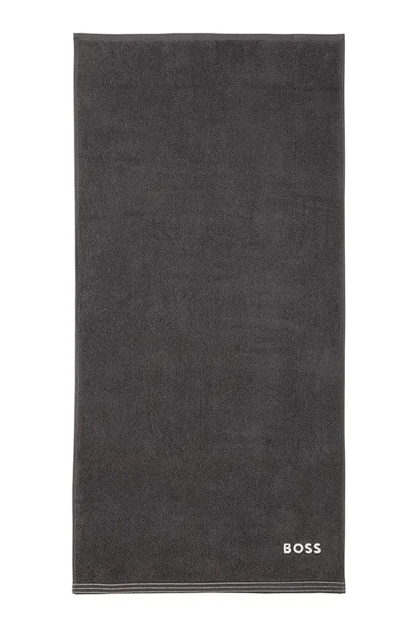 BOSS Majhna bombažna brisača BOSS EDGE Graphite 50 x 100 cm