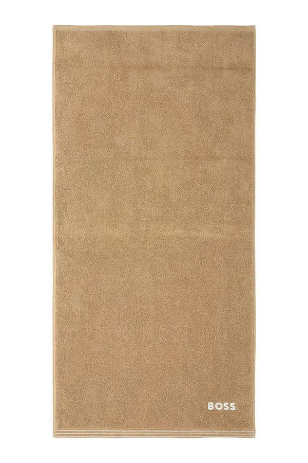 BOSS Majhna bombažna brisača BOSS EDGE Pecan 50 x 100 cm