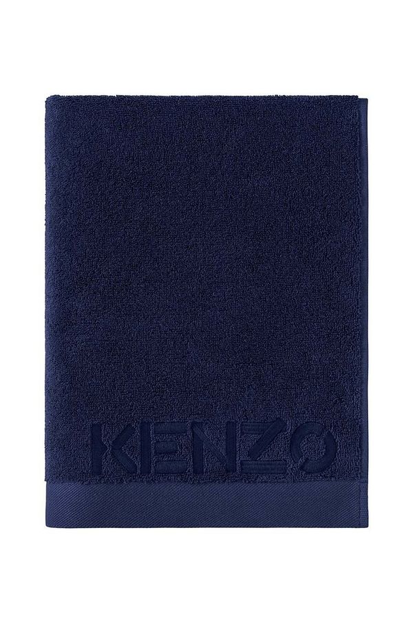 Kenzo Majhna bombažna brisača Kenzo Iconic Navy 45x70 cm