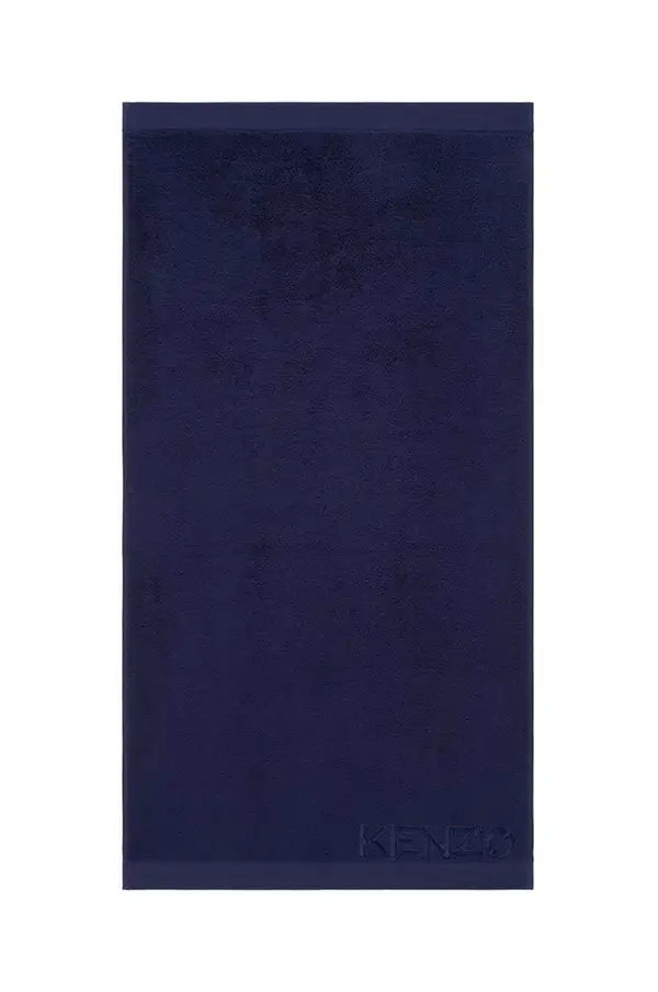 Kenzo Majhna bombažna brisača Kenzo Iconic Navy 55x100 cm