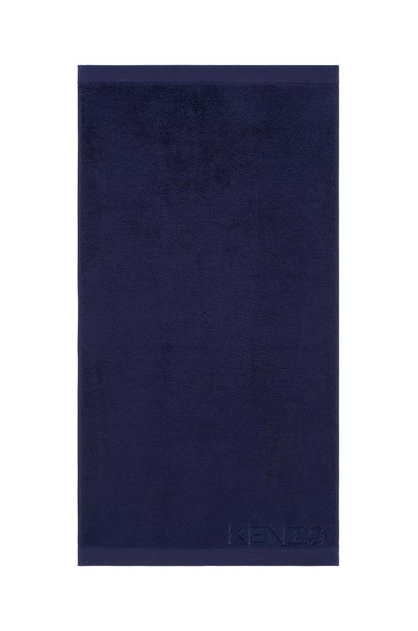 Kenzo Majhna bombažna brisača Kenzo Iconic Navy 55x100 cm