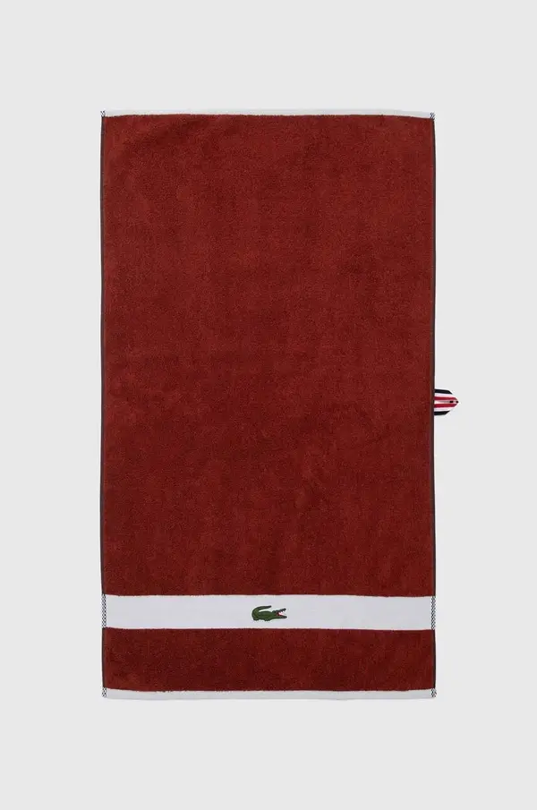 Lacoste Majhna bombažna brisača Lacoste L Casual Terre Battue 55 x 100 cm