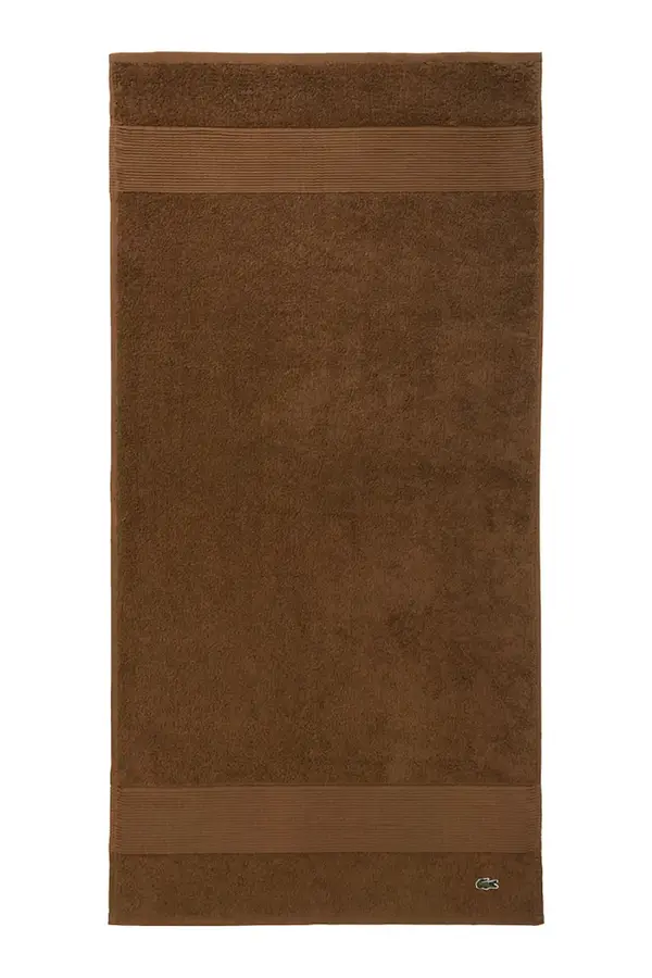 Lacoste Majhna bombažna brisača Lacoste LLECROCO Pecan 50 x 100 cm