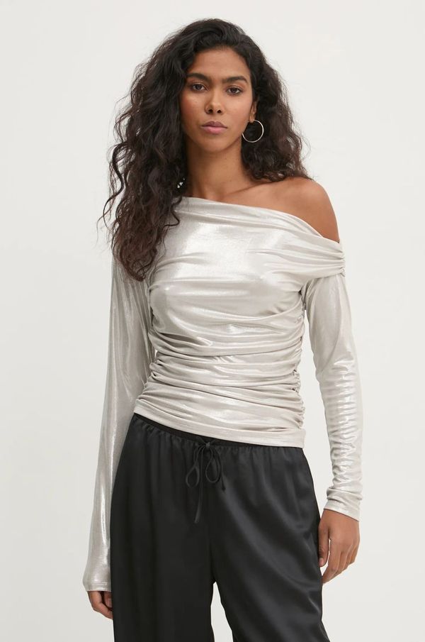 Abercrombie & Fitch Majica Abercrombie & Fitch ženska, bež barva, KI139-4772