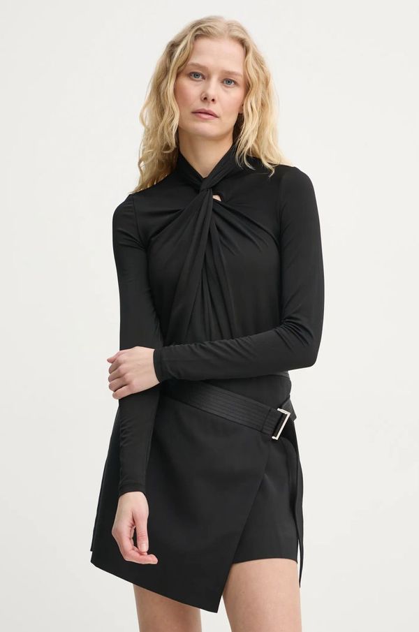 AllSaints Majica AllSaints MINA ženska, črna barva, W071PB