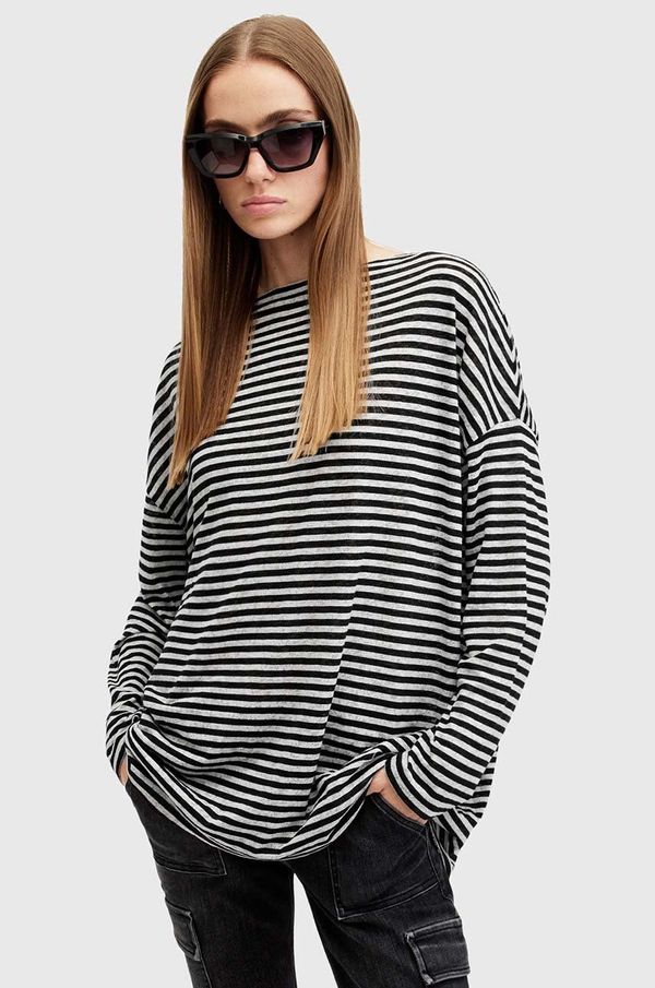 AllSaints Majica AllSaints RITA STRIPE TEE ženska, bela barva, W003JY